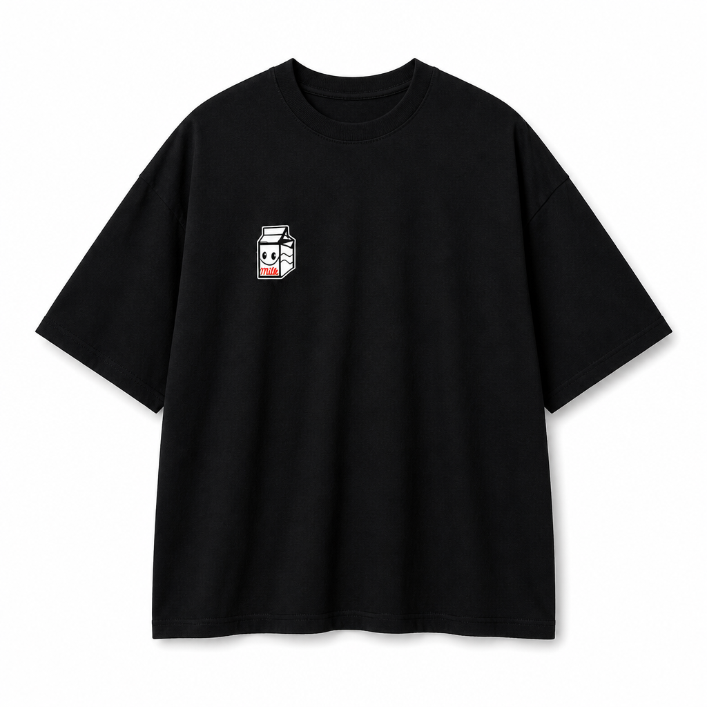 Camiseta Milk box-Tee preta da Milk Industries
